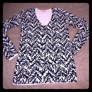 Lily Pulitzer Navy & White Sweater
